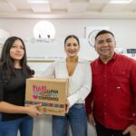 Estefanía Mercado entrega apoyos alimentarios a 1,500 personas en Playa del Carmen