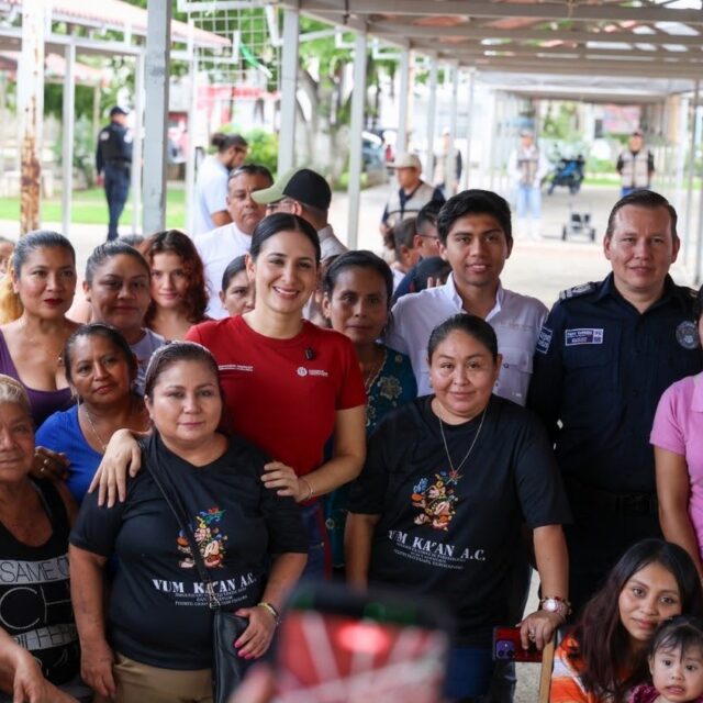 Estefanía Mercado anuncia bachillerato, atención médica las 24 horas y regularización de colonias en Puerto Aventuras